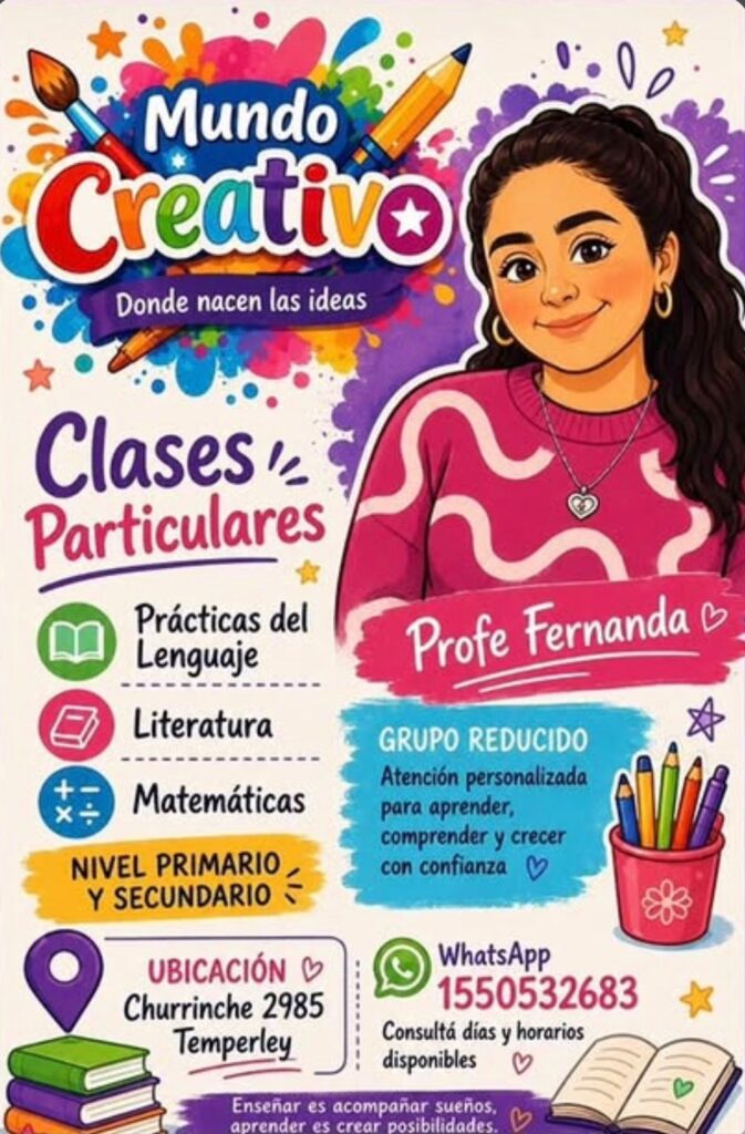 CLASES PARTICULARES APOYO ESCOLAR SAN JOSE TEMPERLEY
